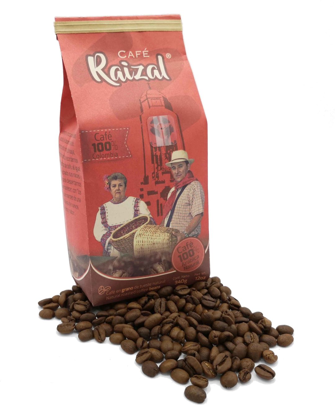 Café Raizal En grano 340g Café natural de origen