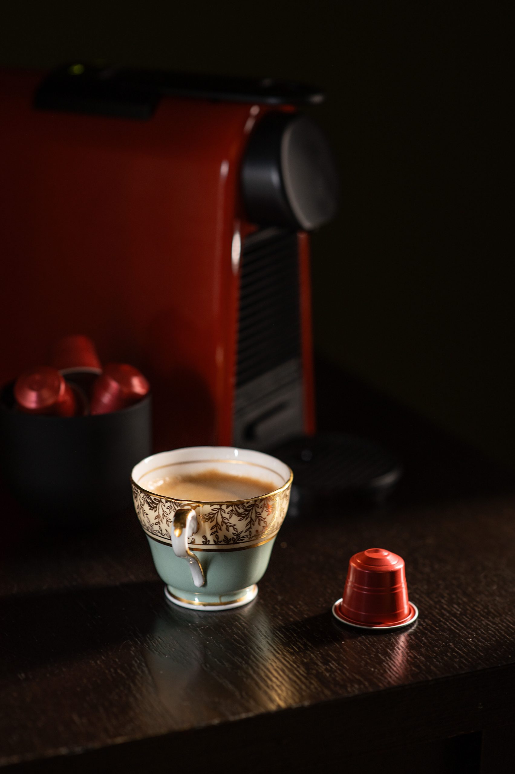 Disfrutar café preparado